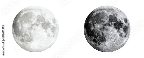 Two grayscale images of the moon (2)