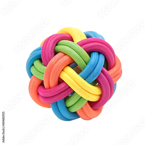Wallpaper Mural A braided cotton rope ball chew toy for pets isolated on a transparent background png Torontodigital.ca