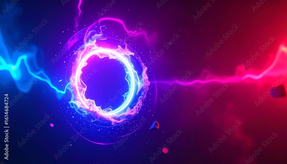Obraz premium Quantum Data Flow, Tech Background. Future technology digital abstract background concept. 3d rendering
