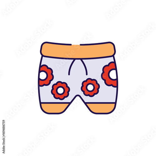 Beach short icon design with white background stock illustration