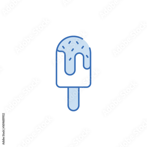 Ice Cream Sticks icon design with white background stock illustration