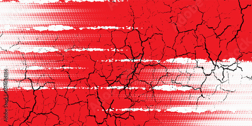 red and white brush wrap car sticker pattern abstract banner sporty lines red and white color combination grunge brush modern pattern racing motorsport vector design.