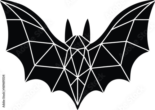 Bat with Stained Glass Style Decorated Wings