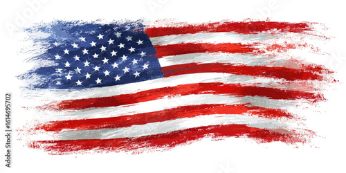 A distressed American flag