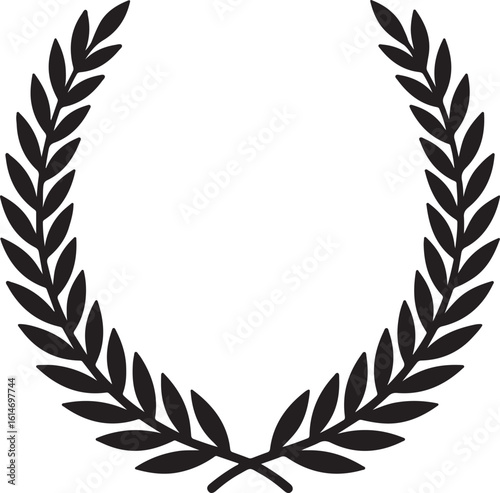 laurel wreath single  Silhouette vector icon