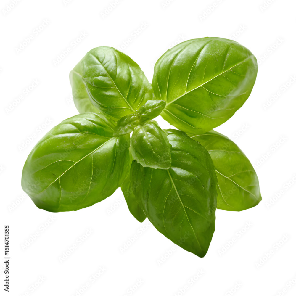 Obraz premium basil on white background