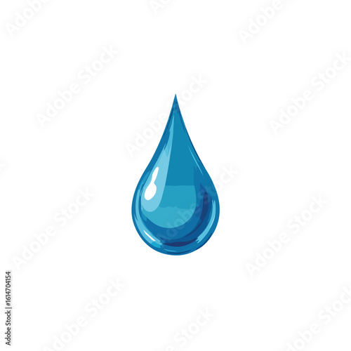 water drop isolated in White Background, water drop vector, Flat lay vector illustration