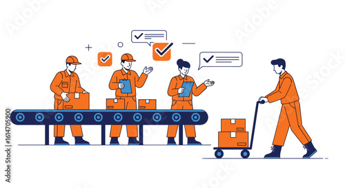 Industrial production line efficiency management and workflow optimization for seamless manufacturing operations