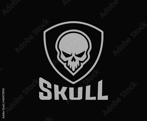 Skull in Shield Emblem Vector Free Download Skull in Shield Emblem Vector - GFXLoad