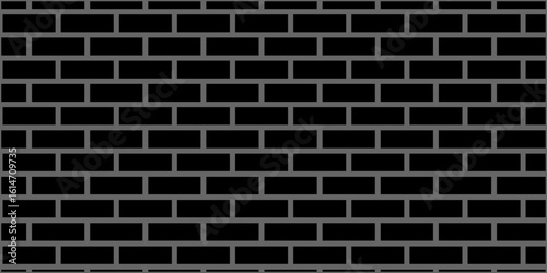 Black brick wall background. Black or gray pattern grainy concrete wall stone texture background. Wall brick cement concrete texture.	
