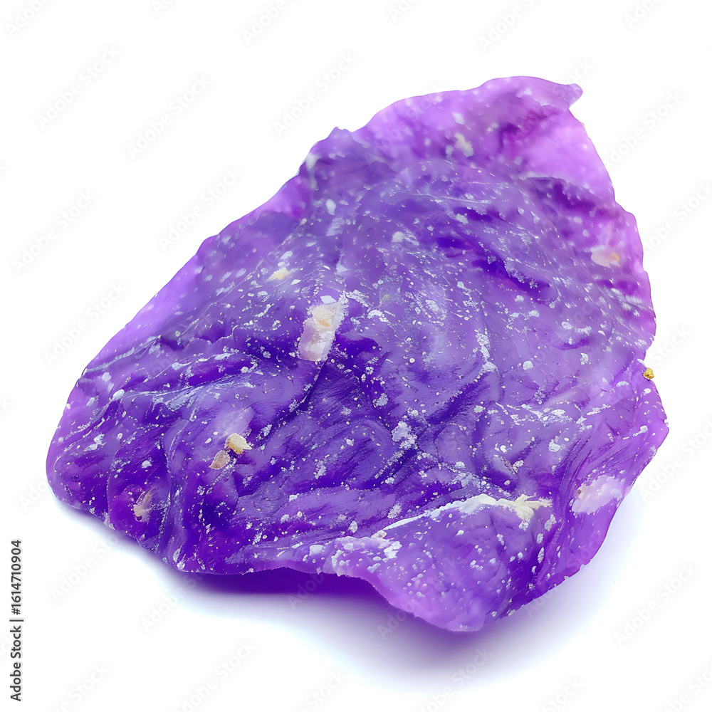 Fototapeta premium Vibrant Purple Mineral Specimen with Layered Texture