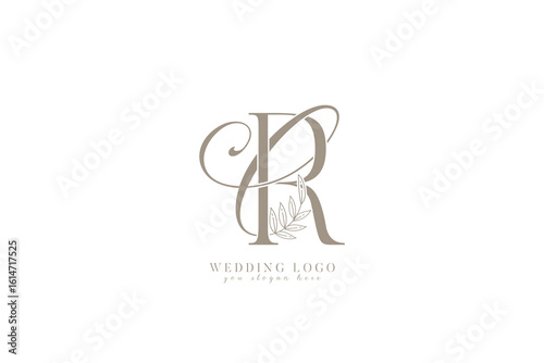 CR RC monogram wedding logo with initial letters 