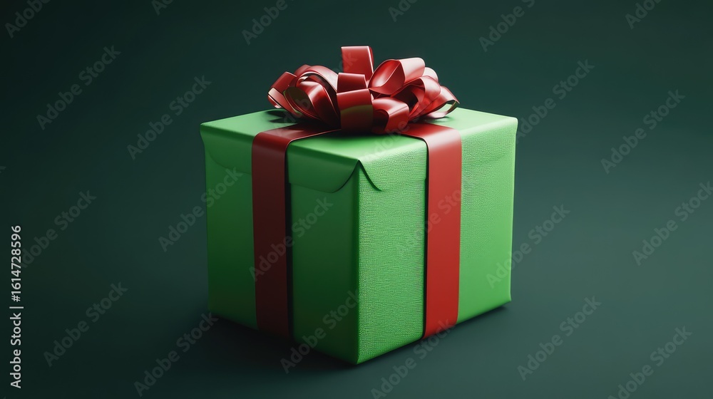 Obraz premium biodegradable green gift box