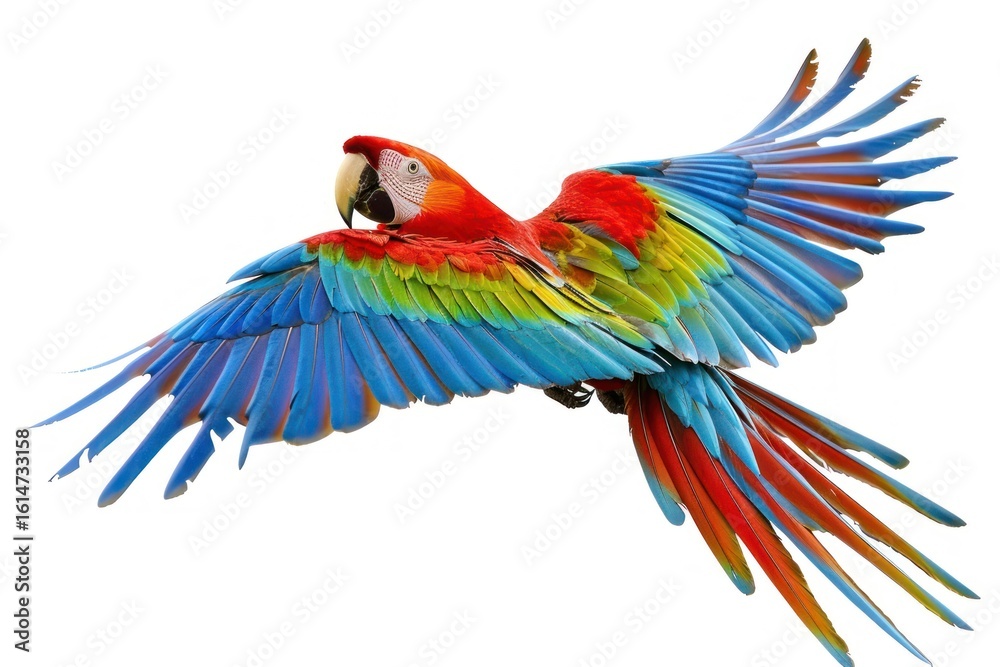 Fototapeta premium Colorful parrot in flight.