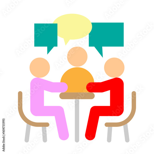 Group Chat Vector Flat Icon Design