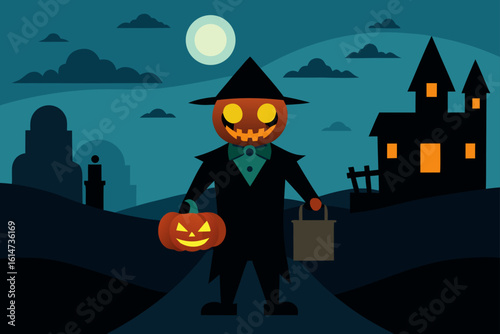 jack o lantern vendor haunted village