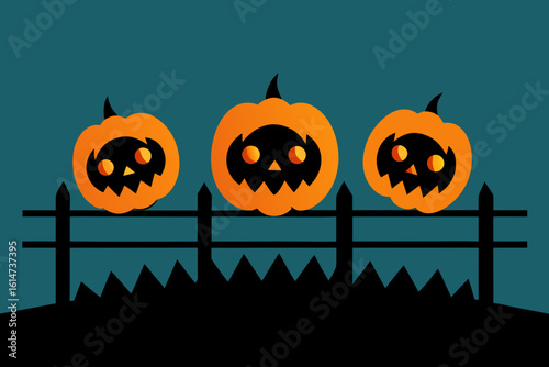 mischievous jack o lanterns whispering fence