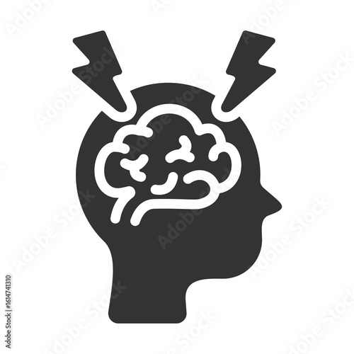 Stroke Icon Glyph Style. Vector Illustration Design