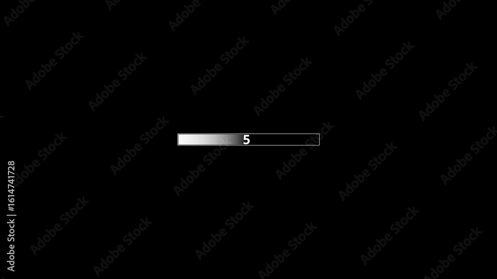 Horizontal gamer countdown timer 10 sec animation, 10 second count down timer with down loading,Countdown timer for 10 to 0 seconds for video overlay with black screen. 4k video