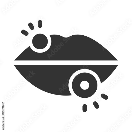 Herpes Icon Glyph Style. Vector Illustration Design
