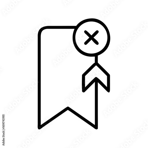 bookmark minus icon design.