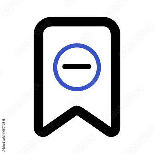 bookmark minus icon design.