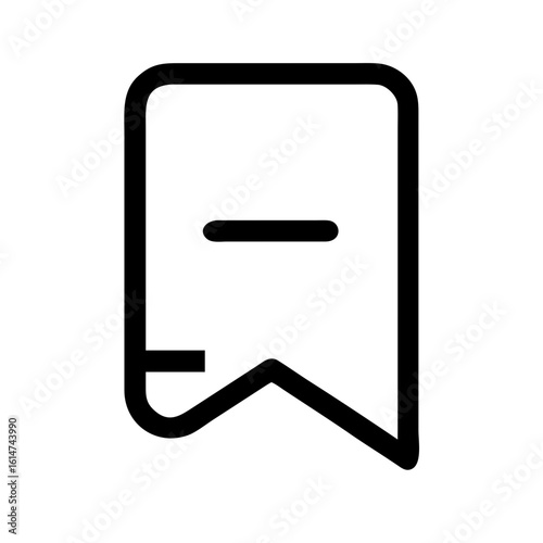 bookmark minus icon design.