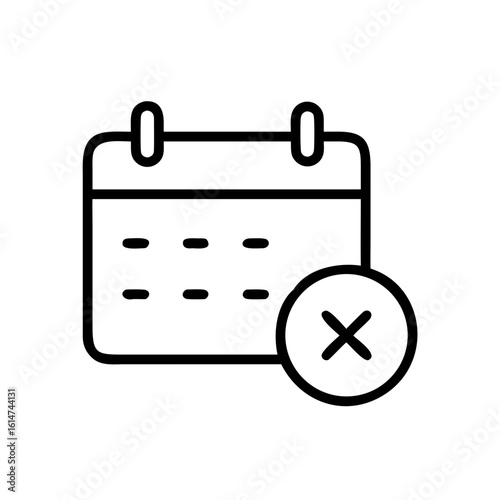 calendar cancelled icon design.