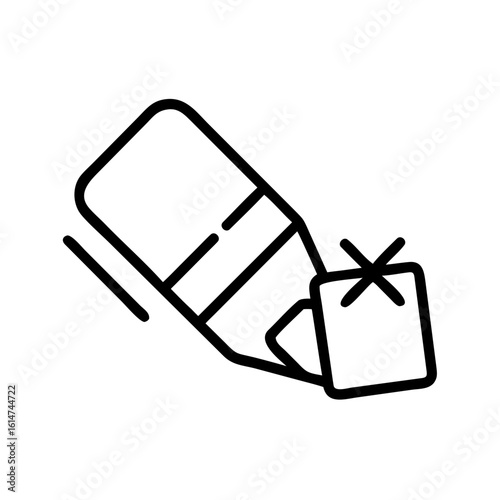 eraser or drawing remover icon design.