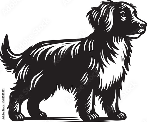 Dog silhouette vector art, Nice looking dog silhouette, Puppy dog silhouette vector illustration 
