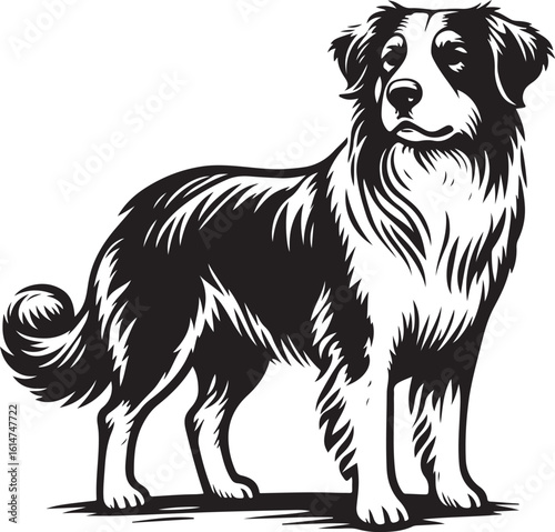 Dog silhouette vector art, Nice looking dog silhouette, Puppy dog silhouette vector illustration 