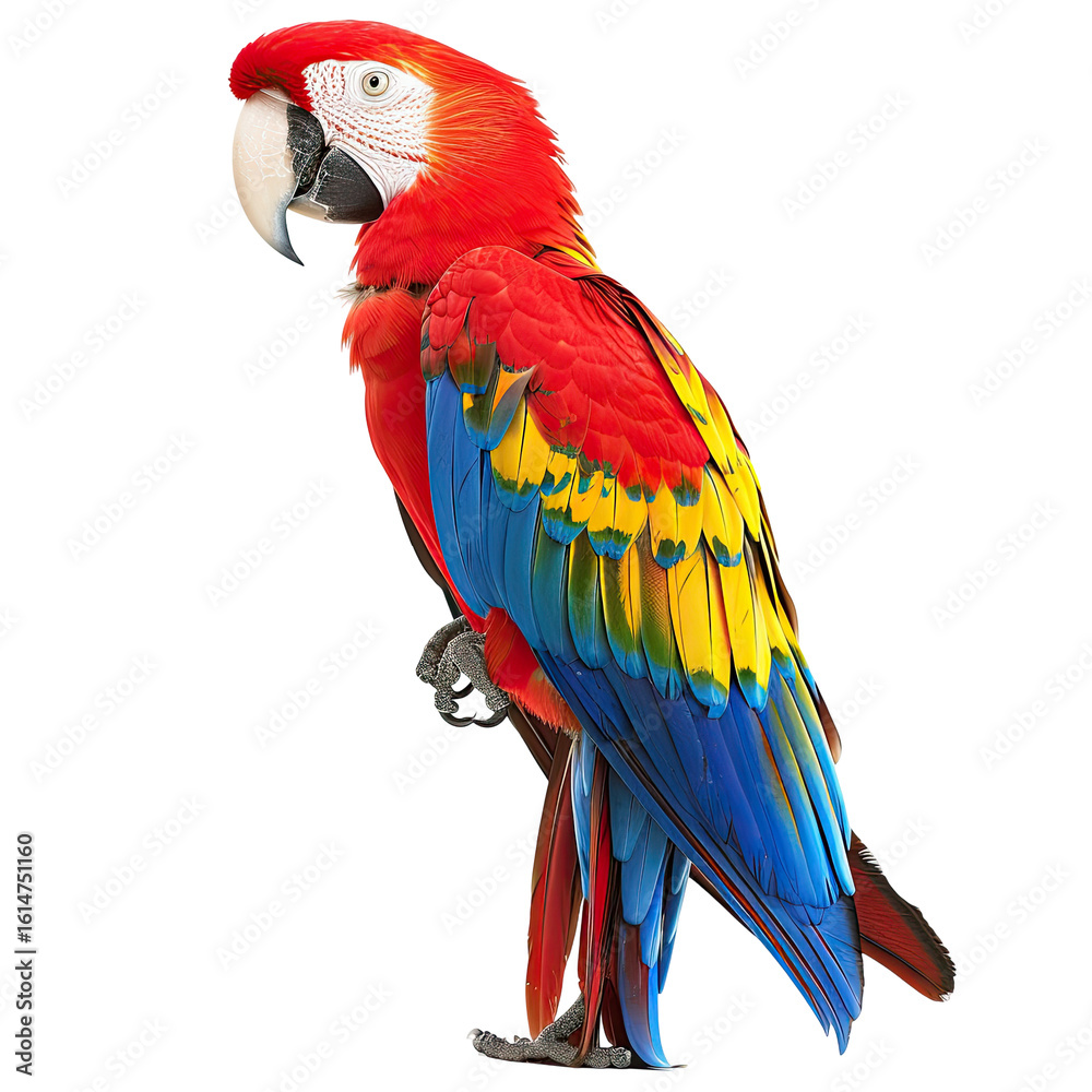 Fototapeta premium Vibrant macaw profile; bold colors