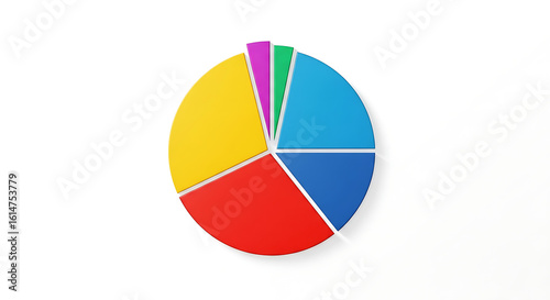 A colorful pie chart with various segments isolated on a white background in a studio shot view ai generated Free Download A colorful pie chart with various segments isolated on a white background in a studio shot view ai generated - GFXLoad