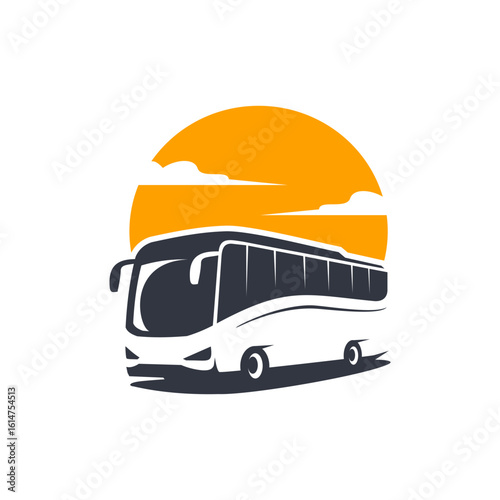 bus vector abstract icon illustration