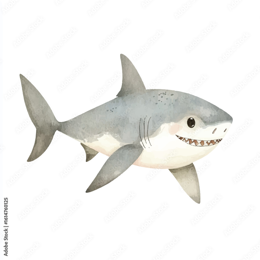 Fototapeta premium a cute animal of Shark on the sea