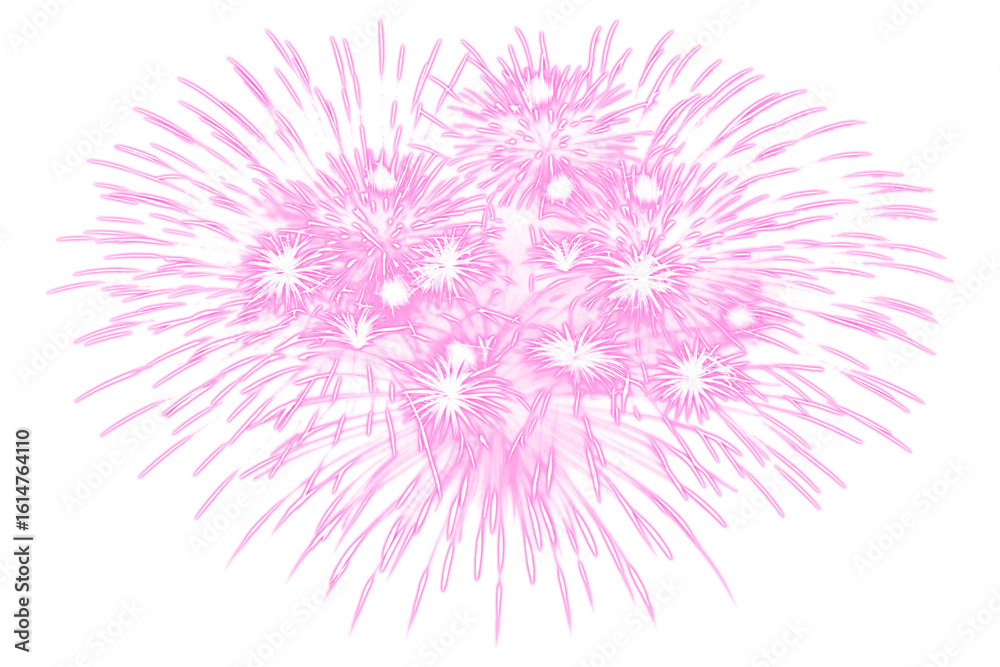 Obraz premium pink fireworks