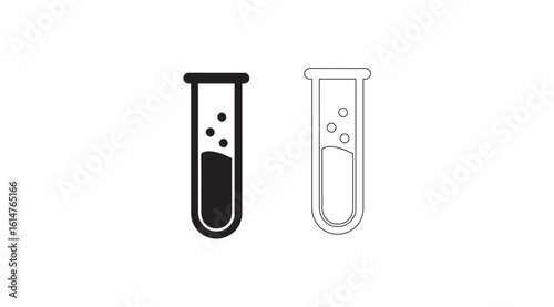 test tube isolated on white