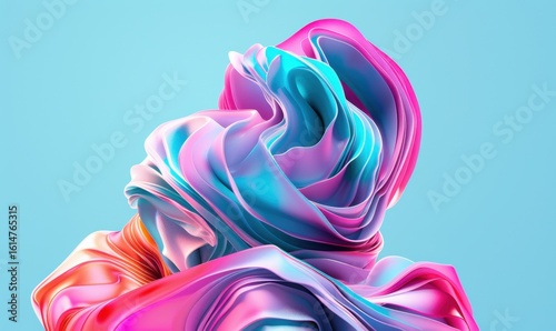 Abstract colorful fluid wave swirls design background modern art