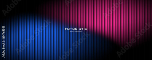 Glowing blue red abstract background with cutout lines effect decoration on dark space. Modern graphic design element blurred lights style concept for web banner, art, flyer, card, or brochure cover