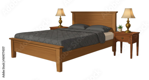 bed in a hotel