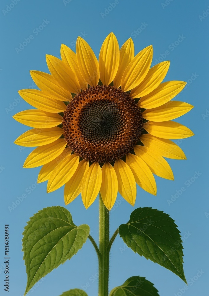 Fototapeta premium Vibrant sunflower against clear sky