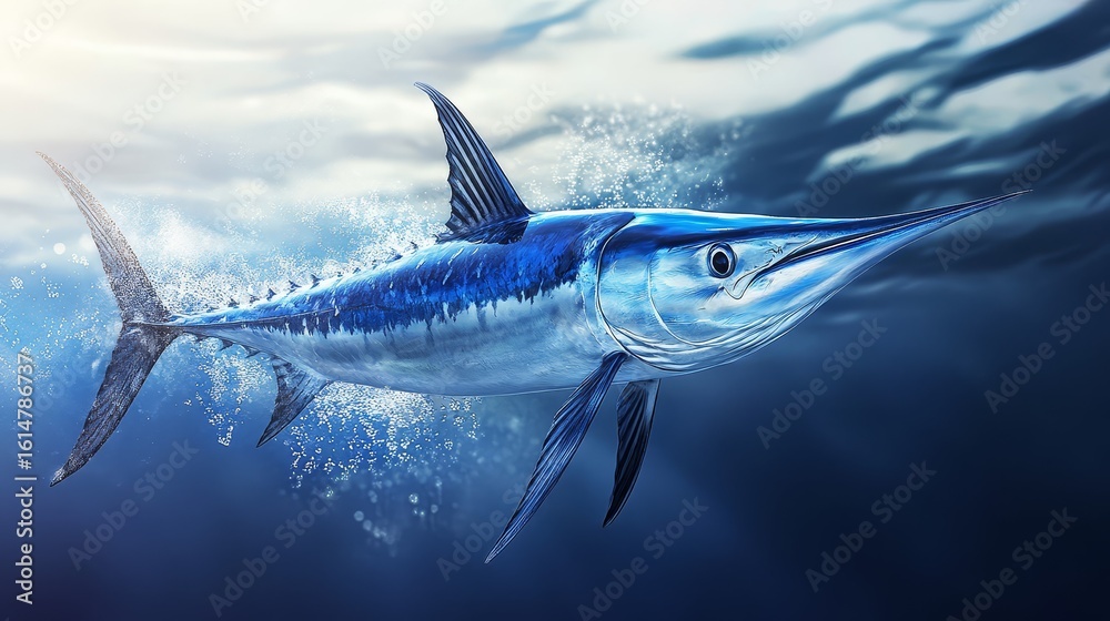 Obraz premium tournament blue marlin