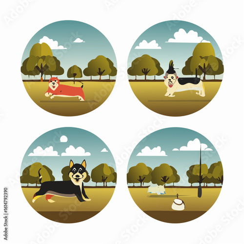 Small Dog Breeds Having Fun
