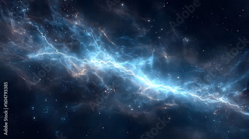 Download blue lightning bolt energy discharge with stars background high resolution wallpaper free image