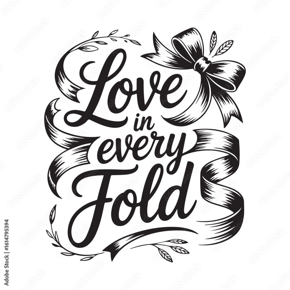 Fototapeta premium Love in every fold vector illustration design