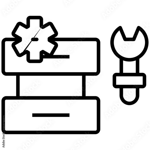 Database Maintenance Icon Vector Element