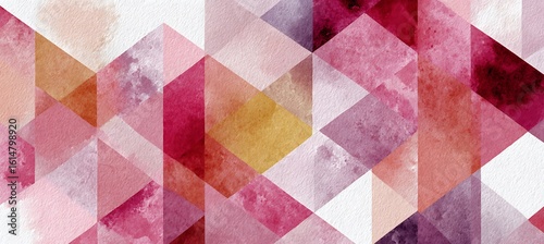 Irregular watercolor polygons in soft shades forming a geometric grid 