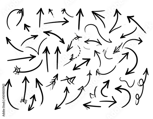 Collection of hand-drawn arrows