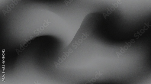 Grainy black gradient trendy noise texture blurred dark background. Modern smooth grungy grain texture for product design, pattern, poster, banner template