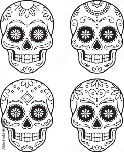  Colorful Mexican Sugar Skull – Día de los Muertos Vector Art
2️⃣ Traditional Day of the Dead Sugar Skull Illustration
3️⃣ Floral Mexican Sugar Skull – Decorative Calavera Design
4️⃣ Hand Drawn Sugar 